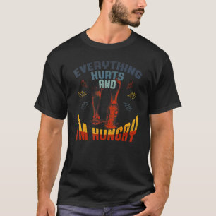 T-shirt Vintage Marathon Runner Tout fait mal et je suis H