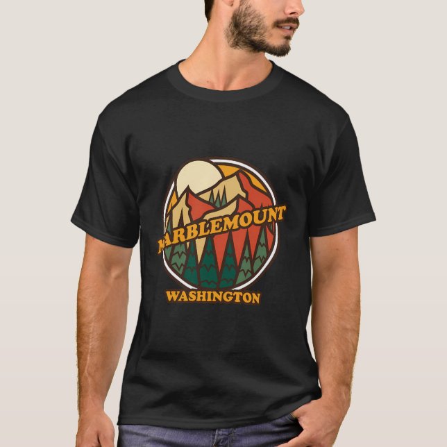 T-shirt Vintage Marblemount Washington Mountain Randonnée  (Devant)