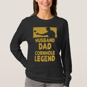 T-shirt Vintage mari papa Cornhole Legend Cornhole Fathe