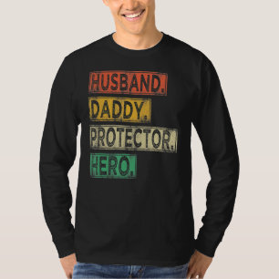 T-shirt Vintage mari papa protecteur papa héros père père