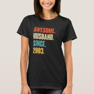 T-shirt Vintage Mari stupéfiant depuis 2003 19 Mariage Ani