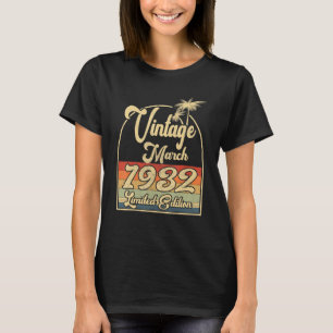 T-shirt Vintage mars 1932 90 Anniversaire 1
