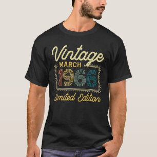 T-shirt Vintage mars 1966 Anniversaire de 56 ans