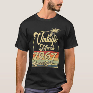 T-shirt Vintage mars 1967 Anniversaire de 55 ans