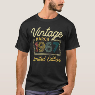 T-shirt Vintage mars 1967 Anniversaire de 55 ans