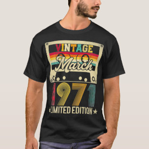 T-shirt Vintage mars 1971 51e anniversaire Cadeau Hommes f