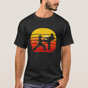 T-shirt Vintage Martial Arts Fighter Couple Warrior Retro