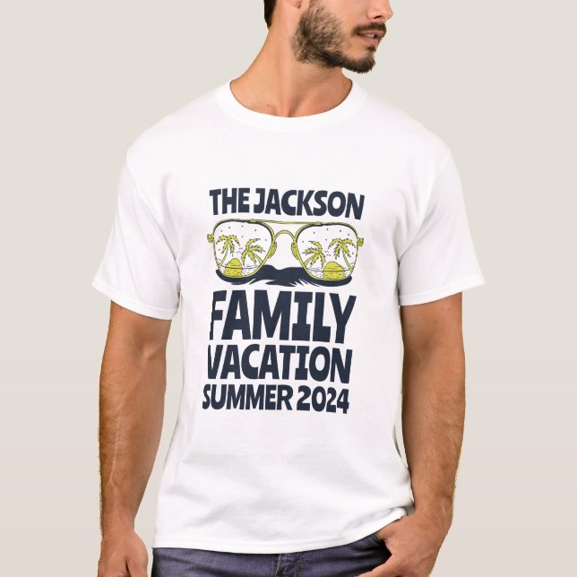 T-shirt Vintage Matching Famille Voyage Plage Vacances (Devant)