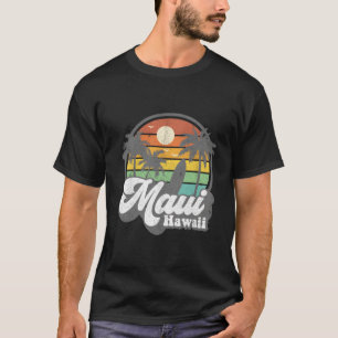 T-shirt Vintage Maui Hawaii Hawaii Plage Hawaiian Surf Su 