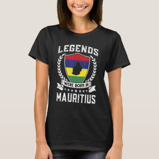 T-shirt Vintage Mauritian Flag Legends Were Born In Maurit