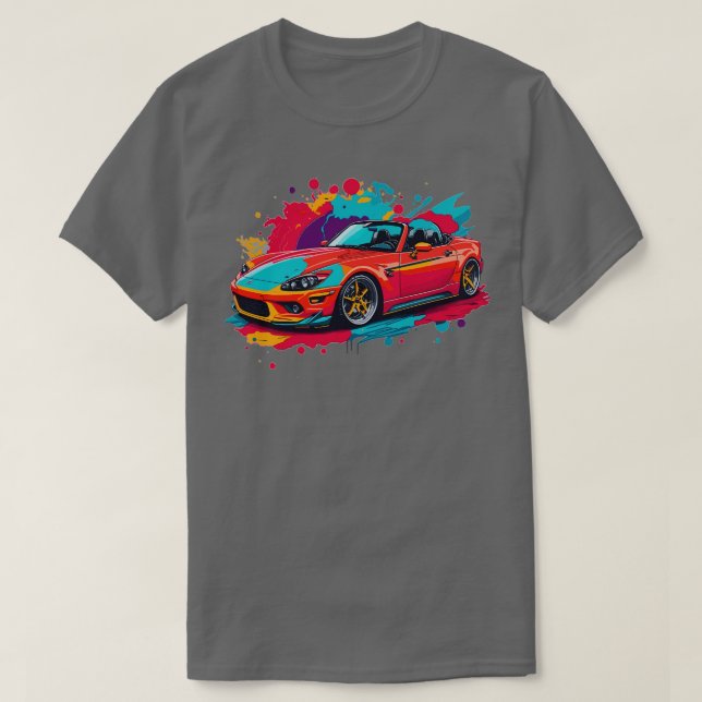 T-shirt Vintage Mazda Miata convertible (Design devant)
