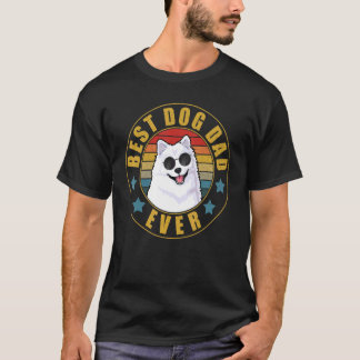 T-shirt Vintage Meilleur Américain Eskimo Chien Papa Jamai
