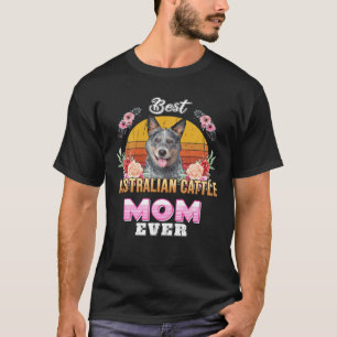 T-shirt Vintage Meilleur Bétail Australien Maman Ever Mère