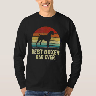 T-shirt Vintage Meilleur Boxer Papa Jamais Chien