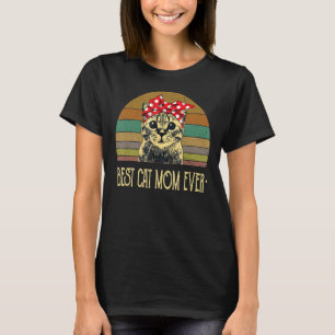 T-shirt Vintage Meilleur Chat Maman jamais