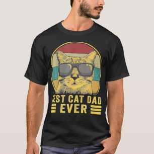 T-shirt Vintage Meilleur Chat Papa Jamais Bump Convient