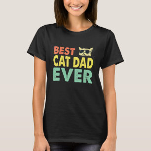 T-shirt Vintage meilleur chat papa Jamais Retro chat papa 