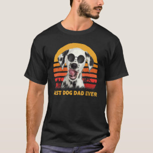 T-shirt Vintage Meilleur Chien Dalmatien Papa Jamais Pères