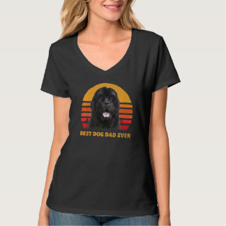 T-shirt Vintage Meilleur chien de Terre-Neuve Papa Jamais