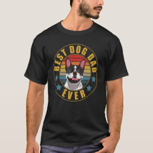 T-shirt Vintage Meilleur Chien Français Chien Papa Jamais