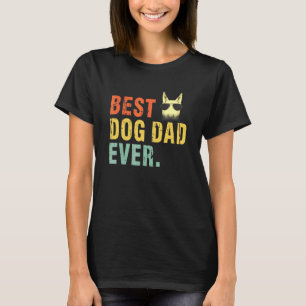 T-shirt Vintage Meilleur Chien Papa Ever Bull Terrier