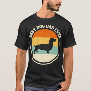 T-shirt Vintage Meilleur Chien Papa Jamais Dachshund Amour