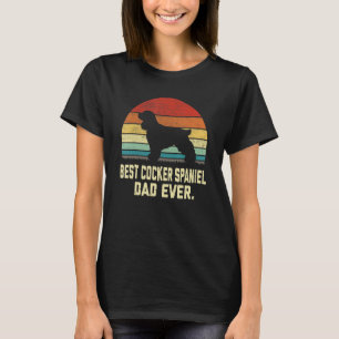 T-shirt Vintage Meilleur Cocker Espagnol Papa Jamais Chien