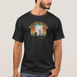 T-shirt Vintage Meilleur Dogo Argentino Papa Jamais Cadeau