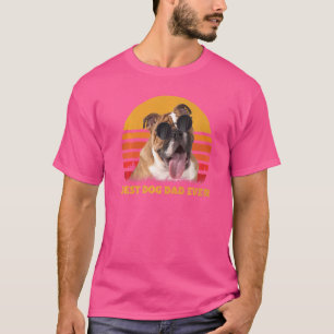 T-shirt Vintage Meilleur Français Chien Chien Chien Papa J