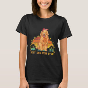 T-shirt Vintage - Meilleur Golden Retriever Chien Maman ja