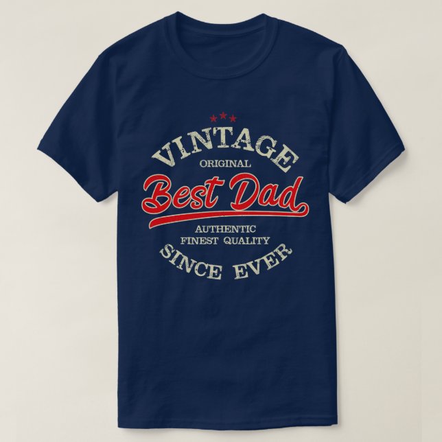 T-shirt Vintage meilleur papa (Design devant)