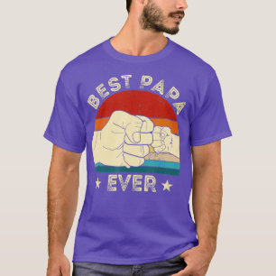 T-shirt Vintage Meilleur Papa Jamais Fist Bump Funky Grand