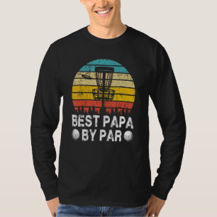 T-shirt Vintage Meilleur Papa Par Disc Golf Golfeur Pères