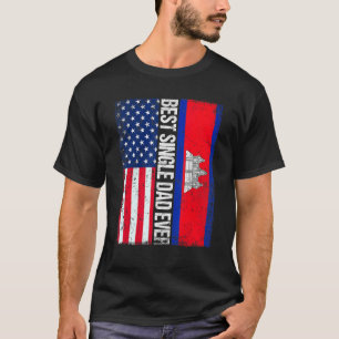 T-shirt Vintage Meilleur Père célibataire Jamais Rétro Amé