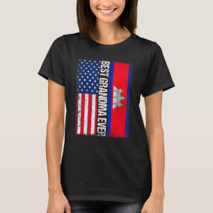 T-shirt Vintage Meilleure grand-mère jamais rétro Cambodge