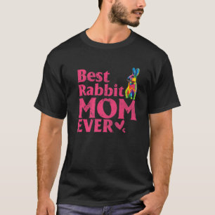 T-shirt Vintage Meilleure maman lapin jamais coupé couleu