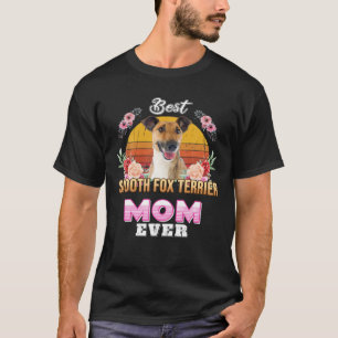 T-shirt Vintage Meilleure Smooth Fox Terrier Maman Ever Mè