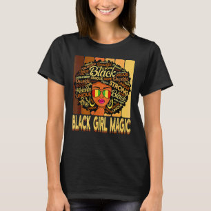 T-shirt Vintage Melanin Afro Black Girl Magic Queen Black