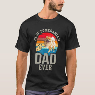 T-shirt Vintage Mens meilleur Chien Poméranien papa jamais