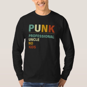 T-shirt Vintage Mens Punk Professional Uncle No Kids