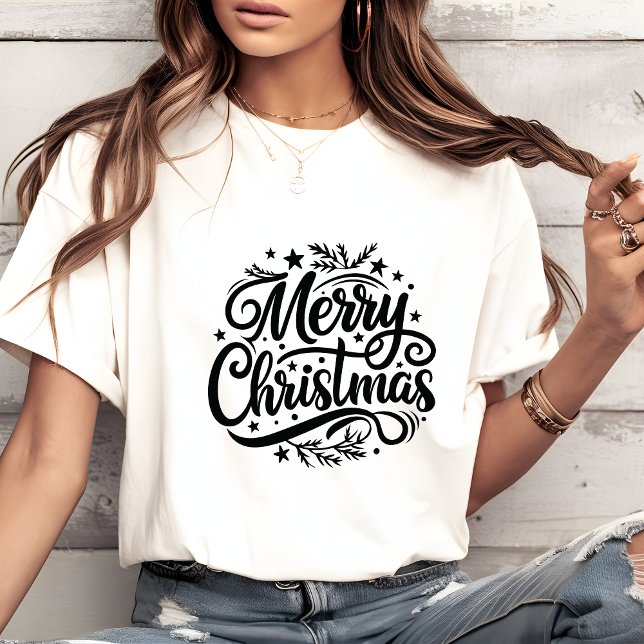 T-shirt Vintage Merry Christmas - Festive and Elegant (Créateur téléchargé)