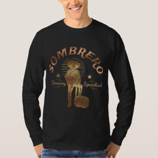 T-shirt Vintage Mexican Sombrero Brewery Logo Design - Pro