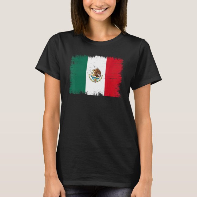 T-shirt Vintage Mexico Flag Mexican Independence Day (Devant)