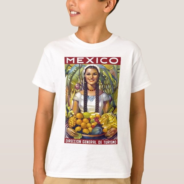 T-shirt Vintage Mexique Travel Tourisme Publicité (Devant)