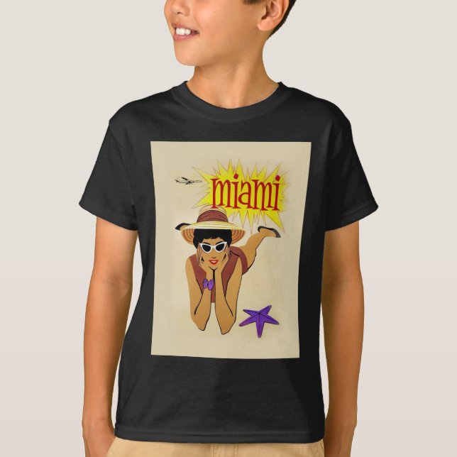 T-shirt Vintage Miami Beach (Devant)
