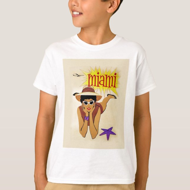 T-shirt Vintage Miami Beach (Devant)