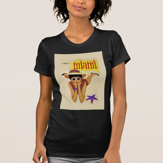 T-shirt Vintage Miami Beach (Devant)