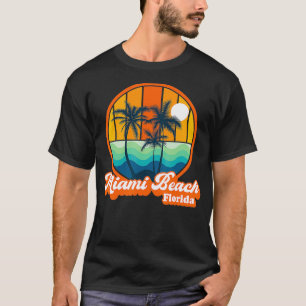 T-shirt Vintage Miami Beach Floride Summer Vacances Plage