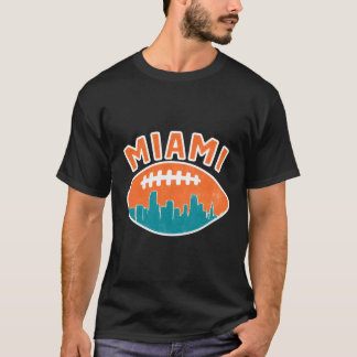 T-shirt Vintage Miami Floride Skyline Retro Football