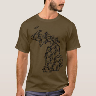 T-shirt Vintage Michigan State Vélo MI Vélo équitation
